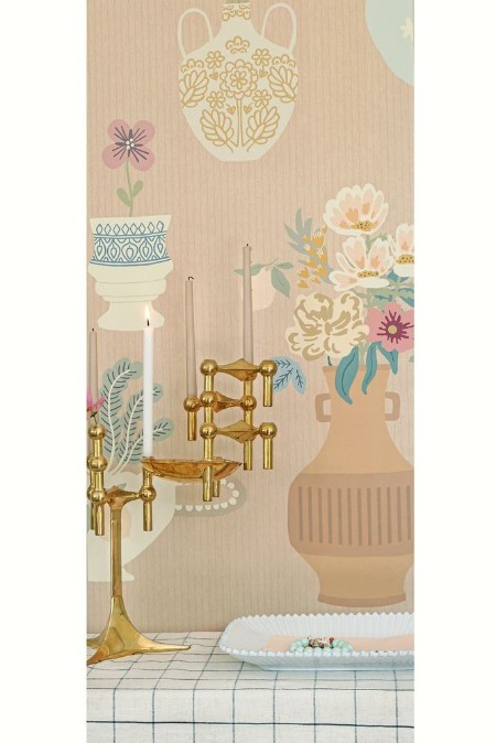 Afbeeldingen van Kleurcombinatie Floral Daiquiri XL Veil Merino Brown - 903-04 - 08032-01